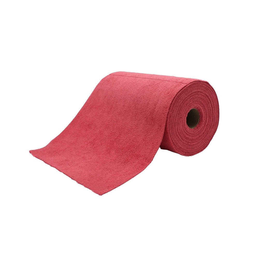 Poetsdoek op rol 75stuks Rood