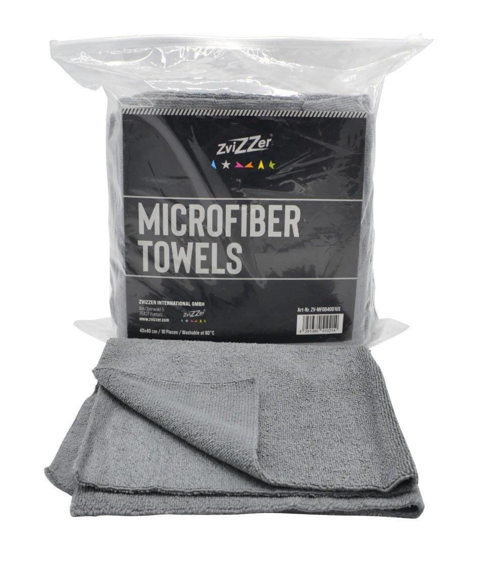 ZviZZer Microvezel doek Zwart - 40x40cm - 10 stuks