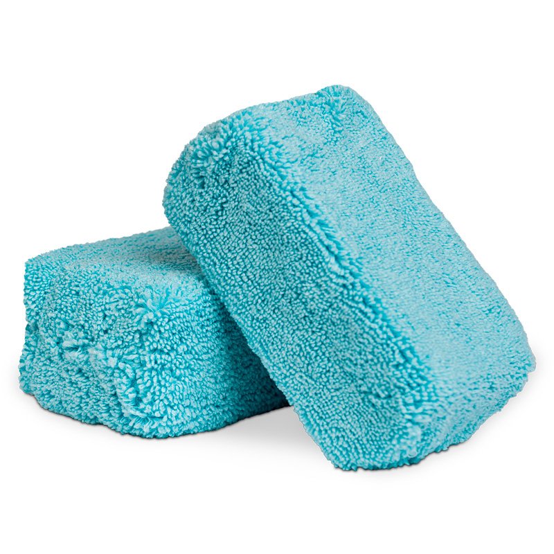 Chemical Guys Premium Grade Microfiber Applicators - Blue 5x3x2.25'' (2 Pack)