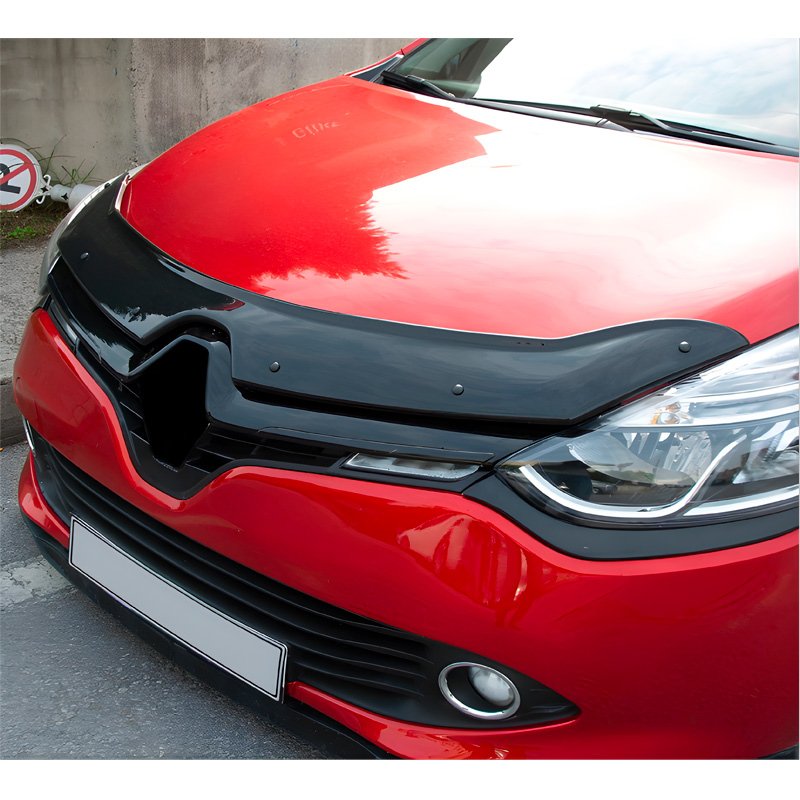 Oneway Motorkapbeschermer (steenslagcover) passend voor Renault Clio D 2012-2019 - Glanzend zwart