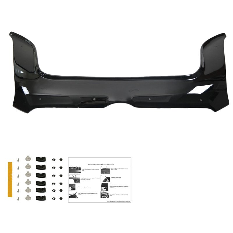 Oneway Motorkapbeschermer (steenslagcover) Fiat Doblo 2e Gen. 2010-2015 - Glanzend zwart