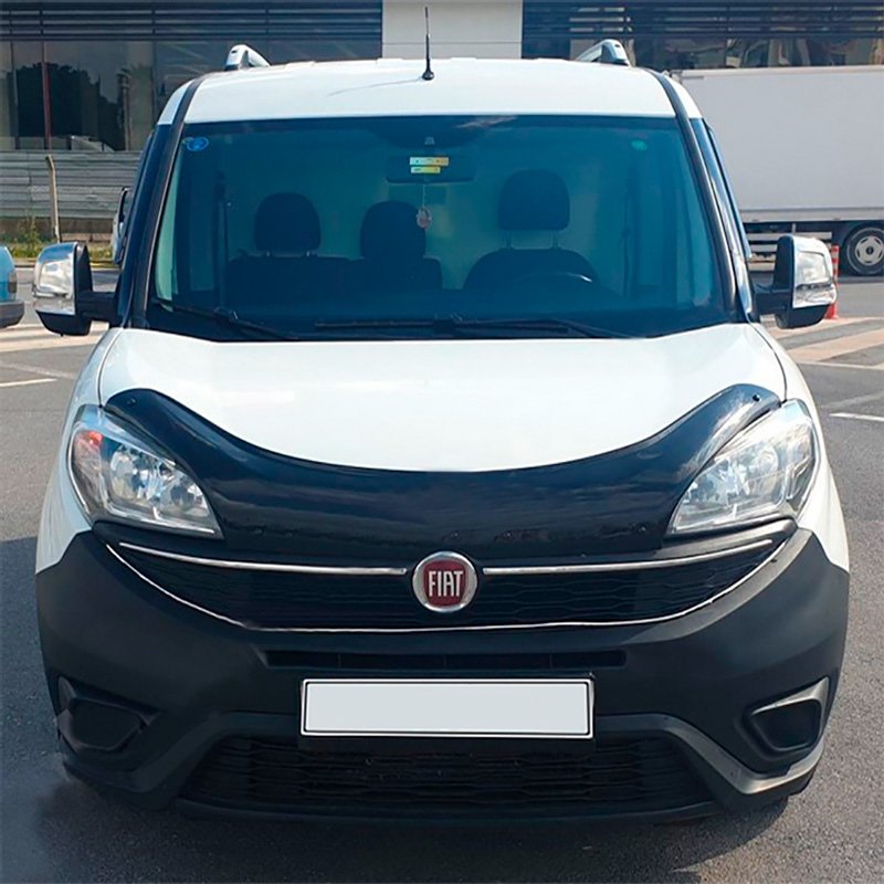 Oneway Motorkapbeschermer (steenslagcover) Fiat Doblo 2e Gen. Facelift 2015-2020 - Glanzend Zwart