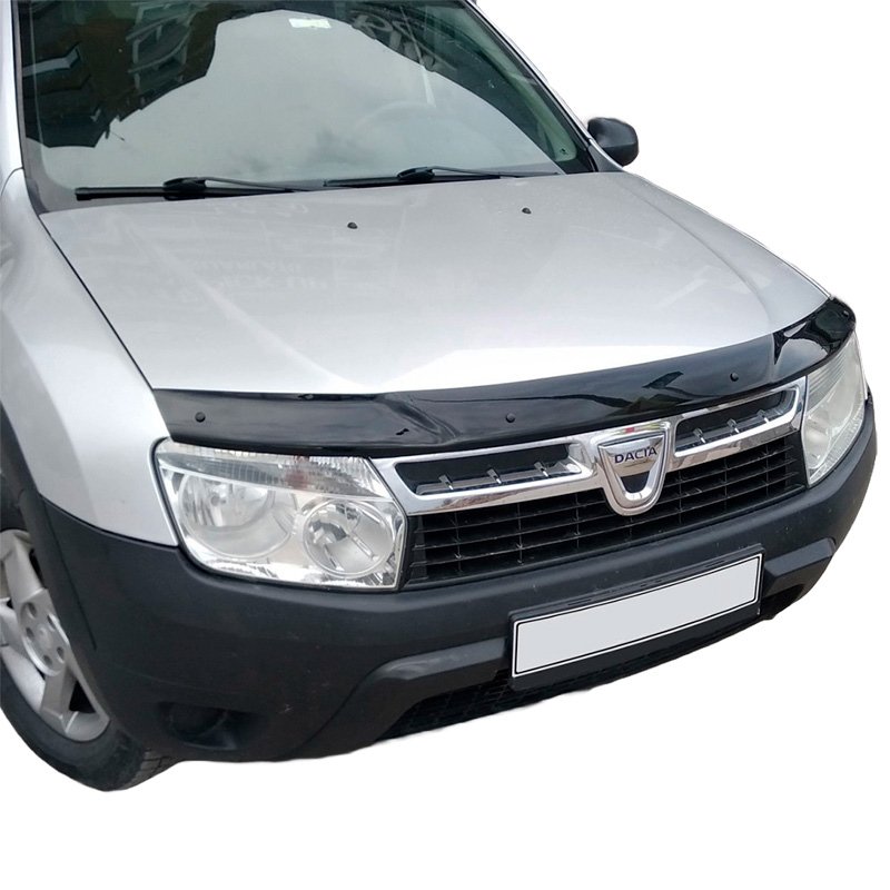 Oneway Motorkapbeschermer (steenslagcover) passend voor Dacia Duster I 2010-2017 - Glanzend zwart