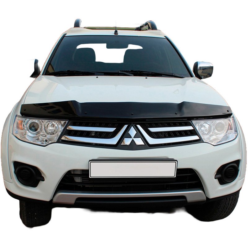 Oneway Motorkapbeschermer (steenslagcover) Mitsubishi L200 Triton 4 2007-2014 - Glanzend Zwart