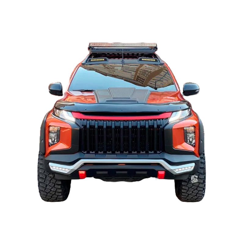 Oneway Motorkapbeschermer (steenslagcover) passend Mitsubishi L200 Triton 6 2019- - Glanzend zwart