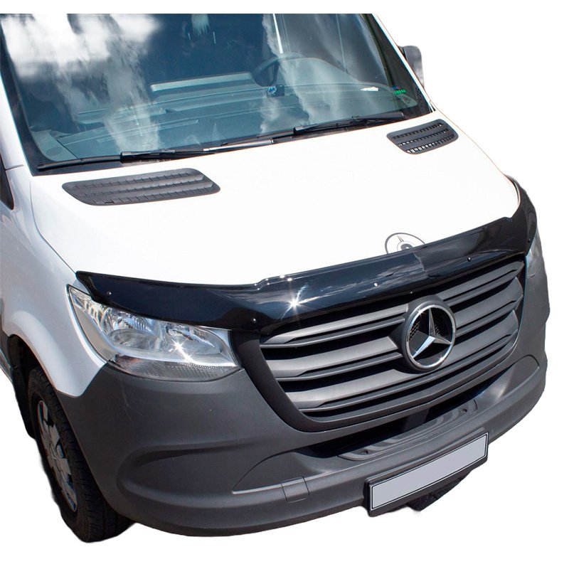 Oneway Motorkapbeschermer (steenslagcover) Mercedes Sprinter W907 2018- - Glanzend zwart