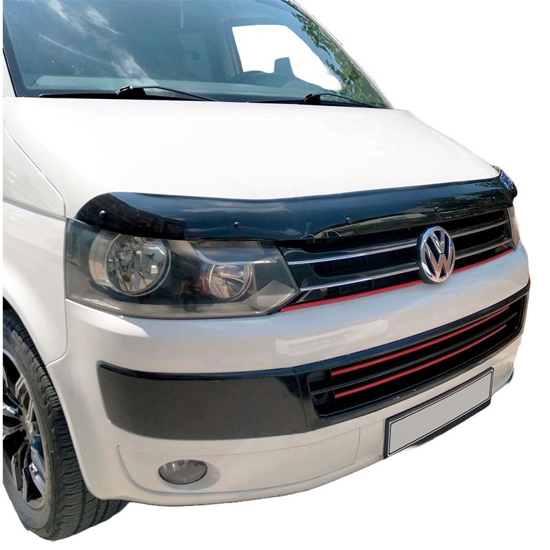 Oneway Motorkapbeschermer (steenslagcover) Volkswagen Transporter T5.1 2010-2015 - Glanzend Zwart