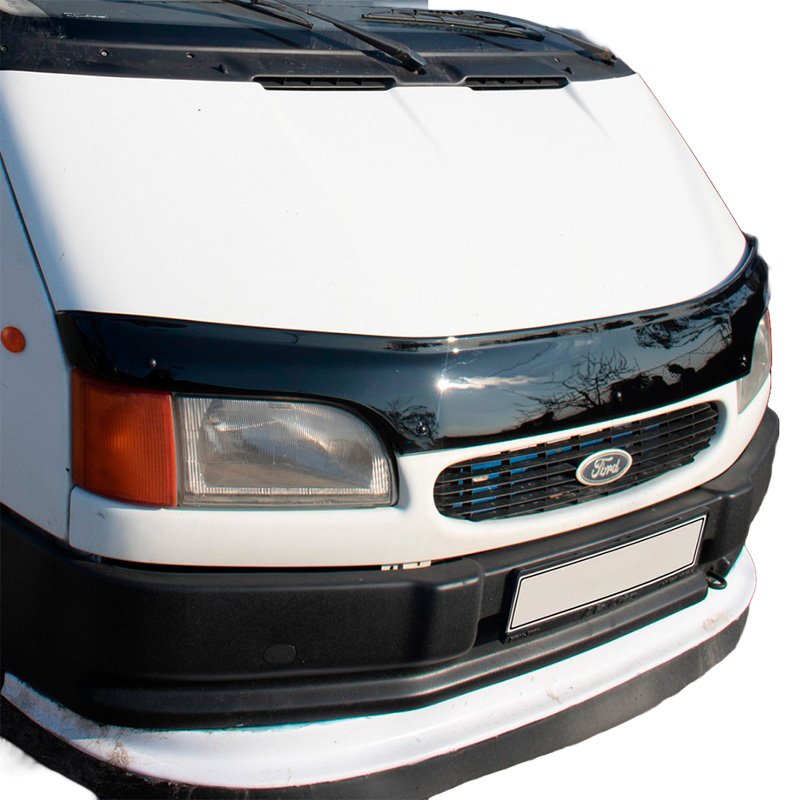 Oneway Motorkapbeschermer (steenslagcover) passend voor Ford Transit MK5 1993-2002 - Glanzend zwart