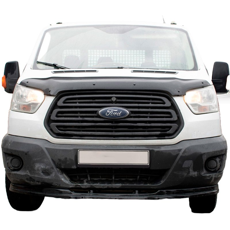 Oneway Motorkapbeschermer (steenslagcover) passend voor Ford Transit MK8 2014-2019 - Glanzend zwart