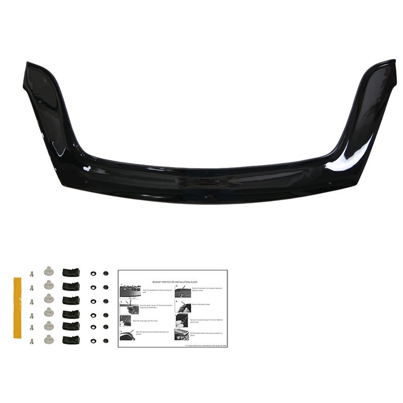 Oneway Motorkapbeschermer (steenslagcover) Peugeot Partner Tepee 2008-2015 - Glanzend zwart