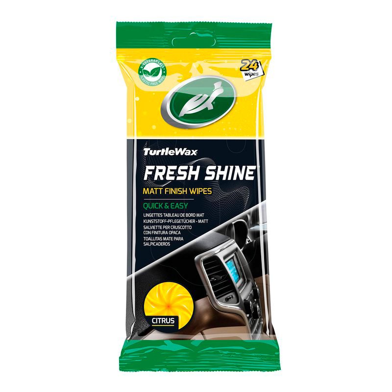 Turtle Wax 54096 Fresh Shine Matt Interieurreiniger doekjes 24 stuks