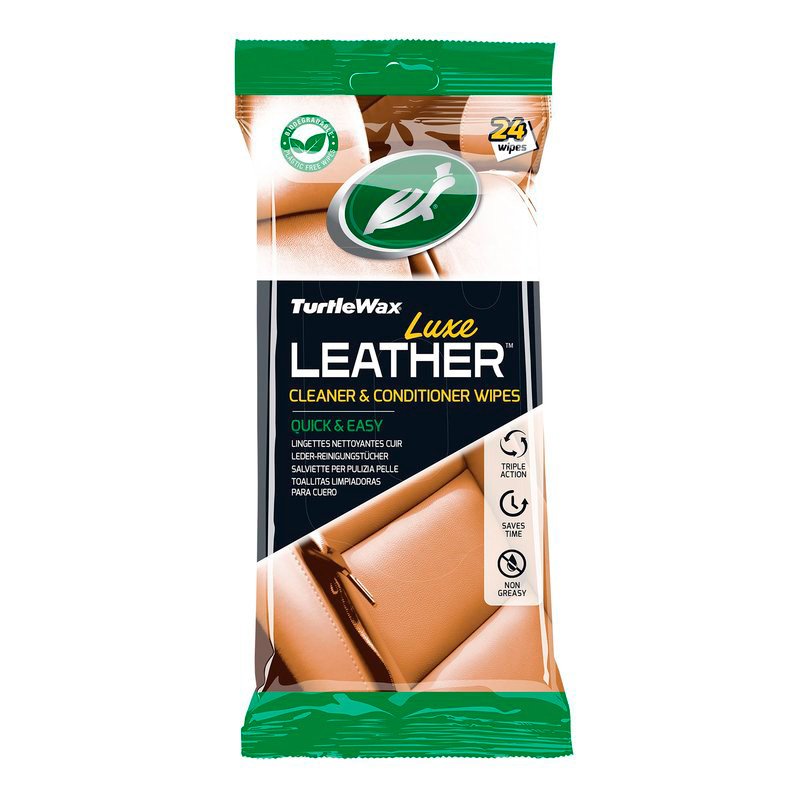 Turtle Wax 54097 Luxe Leather Cleaner & Conditioner doekjes 24 stuks