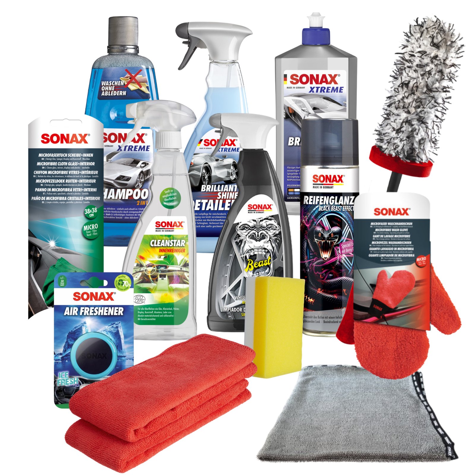 Sonax Volledige poets- en verzorgingsset